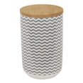 thumbnail image 1 of Design Imports CAMZ14126 Ceramic Treat Canister, Gray Chevron, 1 of 4