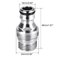thumbnail image 2 of Unique Bargains Brass Garden Hose Quick Connector Faucet Pipe Adapter 24mm Male Threaded, 2 of 5
