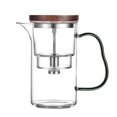 thumbnail image 3 of Elodie Glass Tea Pot 17oz/500ml Tea Infuser Safe Blooming Tea Maker for Office Home Black Handle, 3 of 8