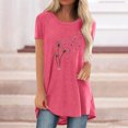thumbnail image 2 of Pompotops Chemises Mode Décontractée pour Femmes Manches Courtes Tee-Shirt Ample Tunique Blouse, 2 of 4