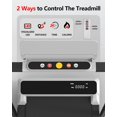 thumbnail image 2 of Walking Pad with Incline, 2.5HP Under Desk Treadmill for Home & Office, 2-in-1 Compact Walking & Jogging Machine with Remote Control & LED Display, 2 of 7