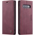 thumbnail image 5 of KOMI Wallet Case for Samsung Galaxy S10, Premium PU Leather Case Vintage Matte Wallet Flip Cover [Card Slots] [Magnetic Closure] Stand Function Folio Shockproof Full Protection for Galaxy S10 Red, 5 of 5
