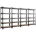 thumbnail image 1 of Costway 4 Pcs Étagères de Rangement en Métal à 5 Niveaux 60 Pieds' pour Garage, 1 of 10