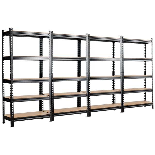 Costway 4 Pcs Étagères de Rangement en Métal à 5 Niveaux 60 Pieds' pour Garage