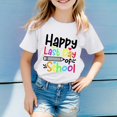 thumbnail image 2 of PMVFHDE T-Shirts Mignons pour Fille T-Shirt à Col Rond Imprimé à Manches Courtes pour Garçons et Filles Blanc, 5-6 Ans, 2 of 4