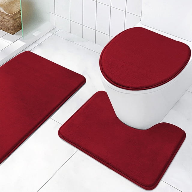 Chmadoxn Bathroom Rugs, Rugs for Living Room, Area Rug, Bath Mat Bathroom Toilet Cover Bathroom Mats Absorbent Printed Floor Mats Bathroom Toilet 3 Piece Floor Mat Set carpeting carpeting