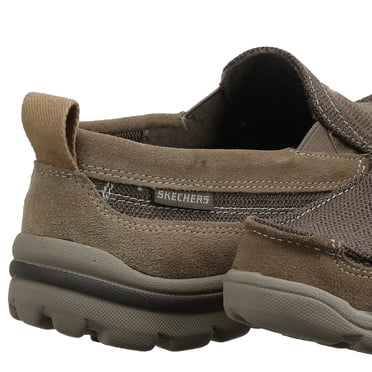 Skechers USA Men's Segment Milford Slip-on Loafer, Light Brown, 11.5 2E US