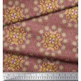 thumbnail image 3 of Soimoi Poly Georgette Fabric Moroccan Damask Print Fabric by Yard 52 Inch Wide, 3 of 3
