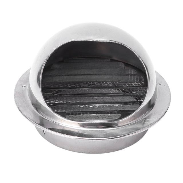 Stainless Steel Vent Cover, Hemispherical Rain Resistant Easy To Install Stainless Steel Vent Hood Protection For Electric Clothes Dryers For Kitchen Fans 6 Inch