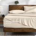 thumbnail image 3 of Bare Home 22" Extra Deep Pocket Sheet Set - Premium 1800 Collection - Ultra-Soft - Twin XL, Sand, 3 of 8