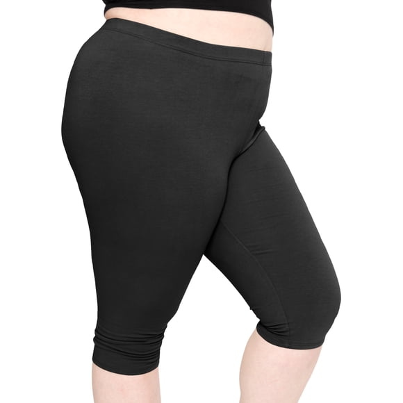 Stretch Is Comfort Women's Plus Size Knee Length Leggings| Adult X-Large - 7x