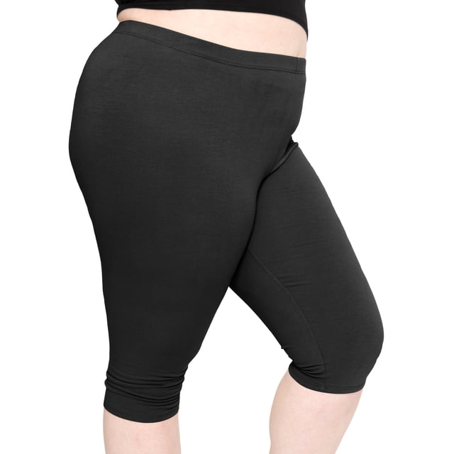 Stretch Is Comfort Women's Plus Size Knee Length Leggings| Adult X-Large - 7x