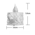 thumbnail image 3 of Transparent Crystal LED Electronic Candle Lights - Battery Operated Flameless Tea Wax Bar Decor for Weddings, Parties, Gifts, 3 of 9