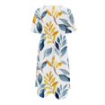 thumbnail image 5 of 2025 Robe Bohème pour Femmes Courte Robe Femme Manches Col Rond Poche Robe à Boutons devant Robe Décontractée Imprimée Courte Robes pour Femme Robe à Col Rond Printemps, 5 of 5