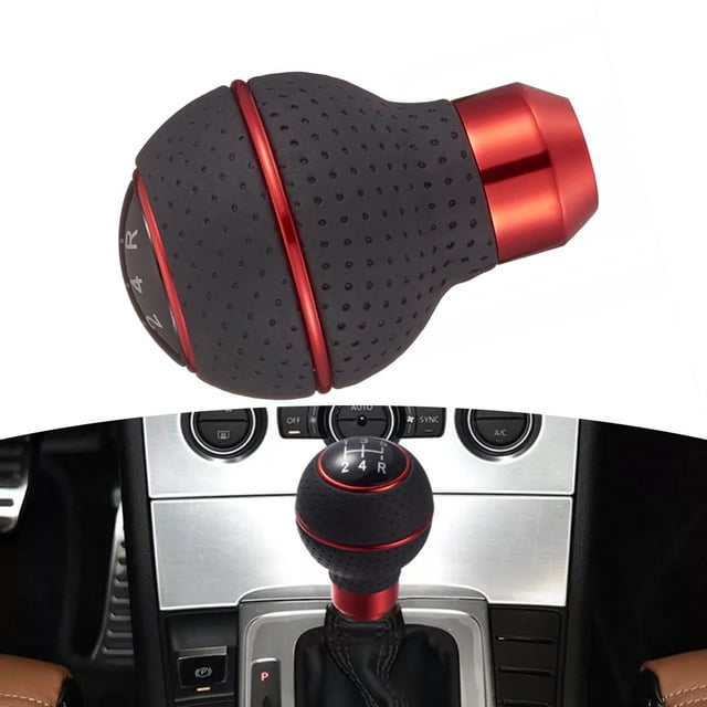 Bgsha 5 Speed Shift Knob Gear Stick Leather Shifter Fit Most Manual Cars Trucks