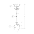 thumbnail image 2 of Monarch Specialties Coat Rack, Hall Tree, Free Standing, 8 Hooks, Entryway, 74"h, Bedroom, Metal, Black, Transitional, 2 of 3