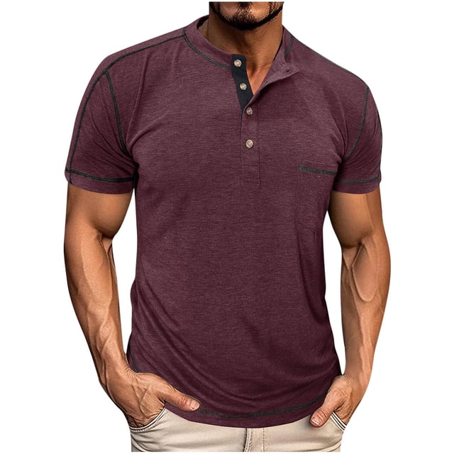 Wancir Chemises pour Hommes Liquidation Vente Mode Homme Chandail Décontracté Uni Manches Longues Col Rond Blouses