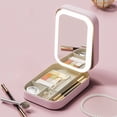 thumbnail image 2 of TopLLC Multi Functional LED Makeup Mirror With Light Three Color Adjustable Folding Integrated Jewelry Box Cosmetics Storage Box, 2 of 2
