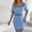 Light Blue, variant on Daiosportswear Women'S Color Block Modest Work Dress Short Sleeve Business Knitwear Dresses Button Crew Neck Elegant Bodycon,Women'S Short-Sleeved Dress Khaki M(M)