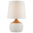 thumbnail image 3 of Bouclair White Ceramic and Wood Table Lamp, 3 of 7
