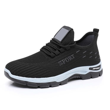 Ediodpoh Chaussures de Sport Décontractées pour Hommes en Tissu Uni Respirantes Non Décontractées pour Hommes avec Style Chaussures pour Hommes Noir 40