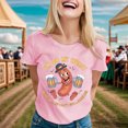 thumbnail image 2 of LUOGENLI T-shirts pour Femmes Mode Décontractée Imprimé Col Rond Manches Courtes pour l'Été T-shirts Vintage Amusants pour Femmes Tee Graphique Saint-Valentin L, 2 of 4