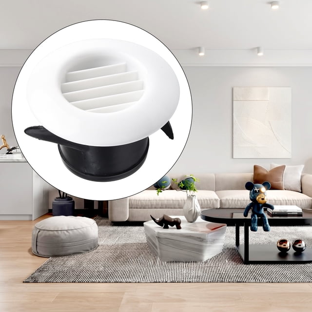 Air Vent Grille Circular Indoor Ventilation Outlet Duct Pipe Cover Cap Kitchen