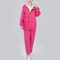 thumbnail image 2 of Sentmoon Ensemble de 2 Pcs Imperméables pour Femmes et Pantalons de Randonnée avec Capuchon, Ponchos à Manches Longues pour Adultes avec Imprimé, Compressibles, Imperméables, à Fermeture Éclair, Équipement de Pluie pour Hommes pour la Randonnée, le Randonnée et le Voyage TG, 2 of 7