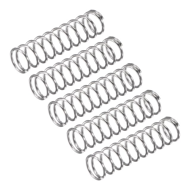 Unique Bargains Ressort de Compression, Lot de 5 en Acier Inoxydable 304, Diamètre 8 mm, Fil 0,8 mm, Longueur 30 mm