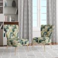 thumbnail image 2 of Designart "Tropics In Neutral Tones IV" Green Tropical Upholstered Accent Chair - Tropical Arm Chair For Bedroom, 2 of 7