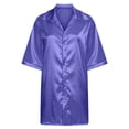 thumbnail image 4 of LOVZFMLL Robes pour Femmes Mini Robe Chemise en Satin Fendue Boutonnée Super Douce Confortable Pyjama Vêtements de Détente, 4 of 5