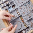 thumbnail image 3 of Amzcrzy Storage and Organization Storage Tray Jewelry Display Storage Box Desktop Organizer Makeup Storage Tray Earrings Studs Bracelet Ring Storage Rack Home Storage Organization and Storage, 3 of 5