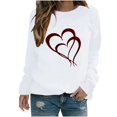 thumbnail image 2 of BVOFAR Chandails à Manches Longues de la Saint-Valentin pour Femmes Décontractés Mignons T-Shirts Graphiques Cœur d'Amour Tendance Col Rond Hauts 2025, 2 of 3