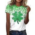 thumbnail image 1 of FAIWAD T-Shirts pour Femmes Grande Taille T-Shirt Vert de la Saint-Patrick Décontracté Col Rond Hauts Graphiques Trèfle, 1 of 2