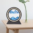 thumbnail image 3 of Abbracc 3D Dynamic Art Sand Painting Night Light Hourglass Table Lamp Desktop USB Moving Blue, 3 of 9