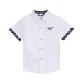 thumbnail image 2 of Chemisier et Chemise à Manches Courtes Col Rabattu, Chemises pour Enfants Manches Courtes Graphique Chemise Fine Unie Décontractée pour Garçon de 3-11 Ans Chemise à Manches Courtes pour Enfants, 2 of 3