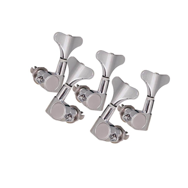 String Tuning Peg Tuner Sealed Machine Head Electric Locking Button Bass Button for Bass Part Silver 3L2R