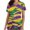 Yellow, variant on SDNall Women's Loose Fit Christmas Printed Short Sleeve V-Neck Tops with Pocket for Casual Work