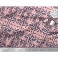 thumbnail image 2 of Soimoi Pink Rayon Fabric Moroccan Damask Printed Fabric 1 Yard 42 Inch Wide, 2 of 3