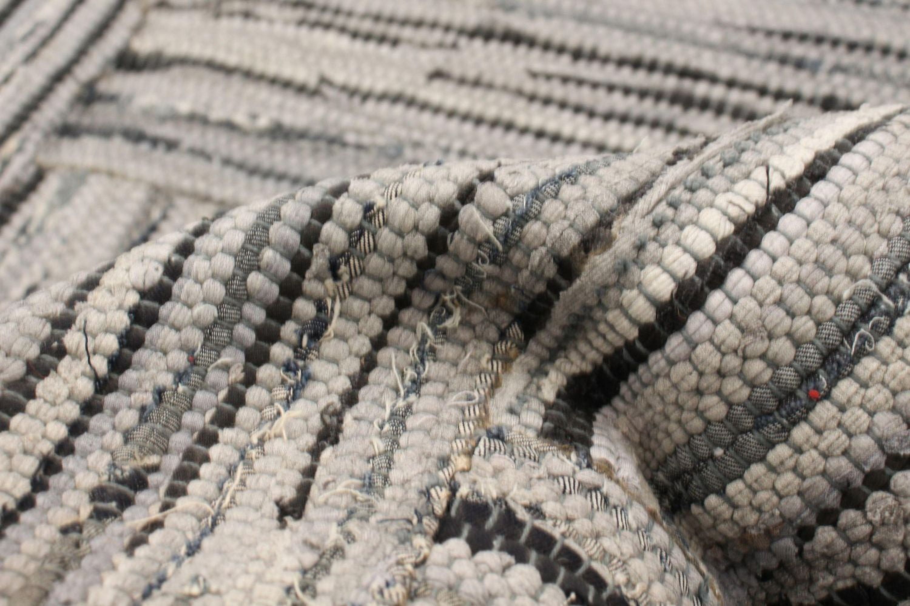 ECARPETGALLERY Tapis Fait à la Main pour Salon, Salle à Manger et Chambre à Coucher Transitionnel Collection Moldovia Patch 5'9" x 7'9" en Gris