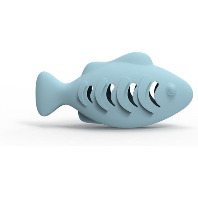 Cat Toys Small Fish Catnip Grinding Teeth Teasing cat pet Toys, Blue