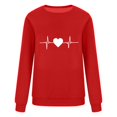 thumbnail image 3 of T-shirt de la Saint-Valentin pour Femmes 2024, Chandails à Col Rond, T-Shirts Décontractés avec Cœur, T-Shirts Graphiques Amples à Manches Longues, Chandails à Enfiler, Hauts Mode pour les Fêtes, T-Shirt, 3 of 3