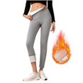 thumbnail image 3 of Leggings Ajustés pour Femmes, Taille Haute, Doublure en Velours, Cuir, Haute Élasticité, Vêtements d'Extérieur d'Hiver, 3 of 6