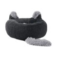 thumbnail image 2 of DOLITY Lit Rond pour Chat Chaud Maison Lit pour Chien Nid Doux Antidérapant Confortable Auto-Chauffant Gris 80cm, 2 of 9