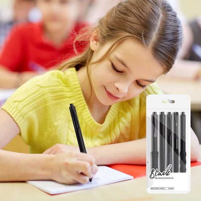 Sale Today Clearance! 5 Pack Test Gel Pens 0.5mm Fast Drying Press To Tip Pens Write Smoothly And Are Suitable For Students School Exams And Office Work 2ml