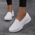 thumbnail image 2 of B91xZ Ballerines Classiques à Bout Rond Fermé pour Femmes Chaussures de Danse Décontractées Confortables, Blanc 9.5, 2 of 4