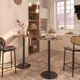 thumbnail image 2 of Homall Bistro Pub Table Round Bar Height Cocktail Table Metal Base MDF Top Obsidian Table with Black Leg 23.8-Inch Top, 39.5-Inch Height, Faux Marble, 2 of 8