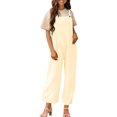 thumbnail image 1 of cfhntfmh Overalls for Women with Pockets Sleeveless Adjustable Strap Jumpsuit Loose Wide Leg Long Pants Rompers, 1 of 5