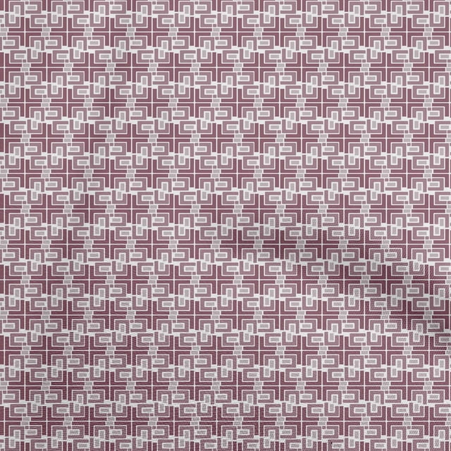 oneOone Cotton Flex Wine Fabric Geometric Sewing Craft Projects Fabric Prints By Yard 40 Inch Wide