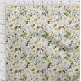 thumbnail image 4 of oneOone Georgette Viscose Yellow Fabric Florals Sewing Craft Projects Fabric Prints By Yard 42 Inch Wide, 4 of 4